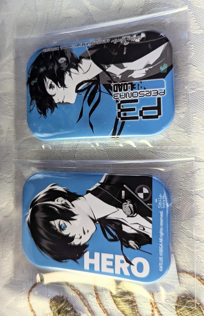 ペルソナ3 リロード アクリルブロック ワンダーグー 缶バッジ 主人公 ステラ