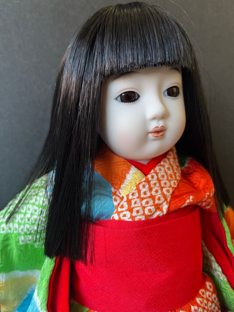 市松人形　抱き市松人形　小さな市松人形　ビスク市松人形　着せ替え市松人形