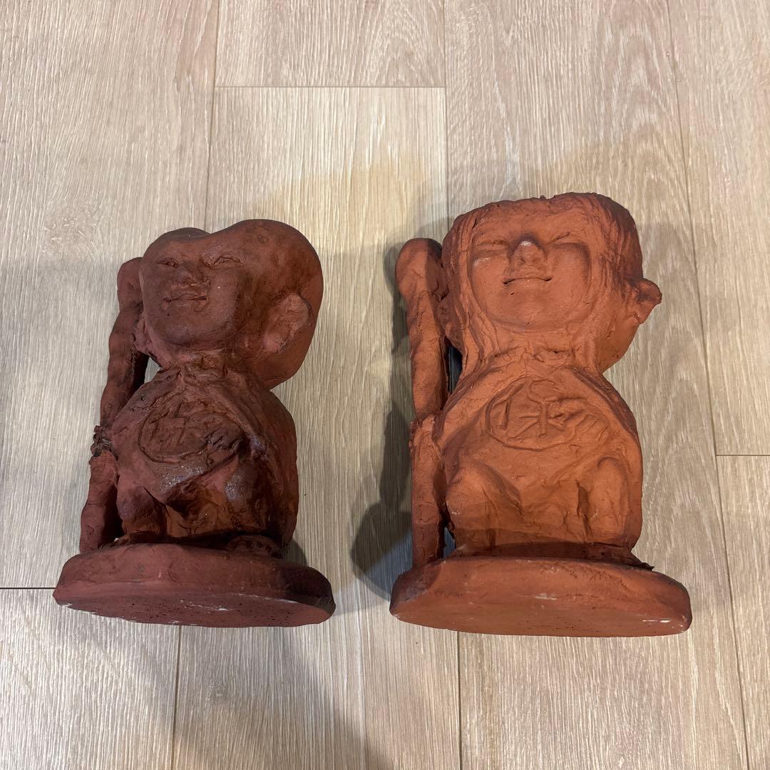 キ*ー様 保田人形 陶芸作品 木製箱付き