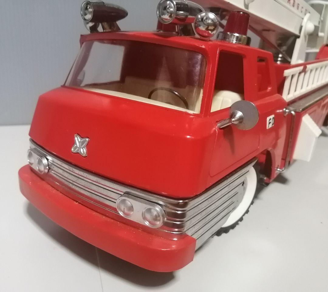 シュノーケル消防車　アメリカンレトロトイ　ブリキ製
