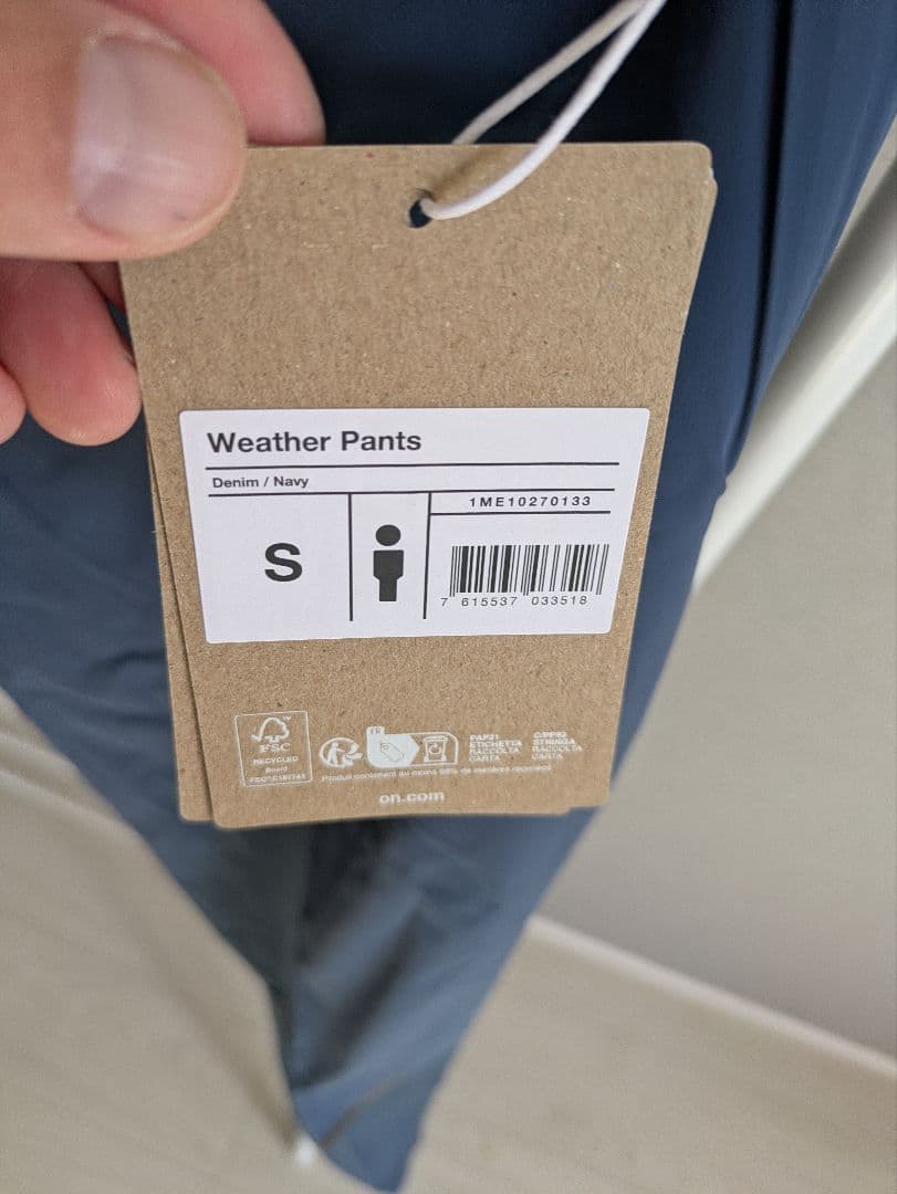 on　WeatherPants　新品　サイズS　メンズ