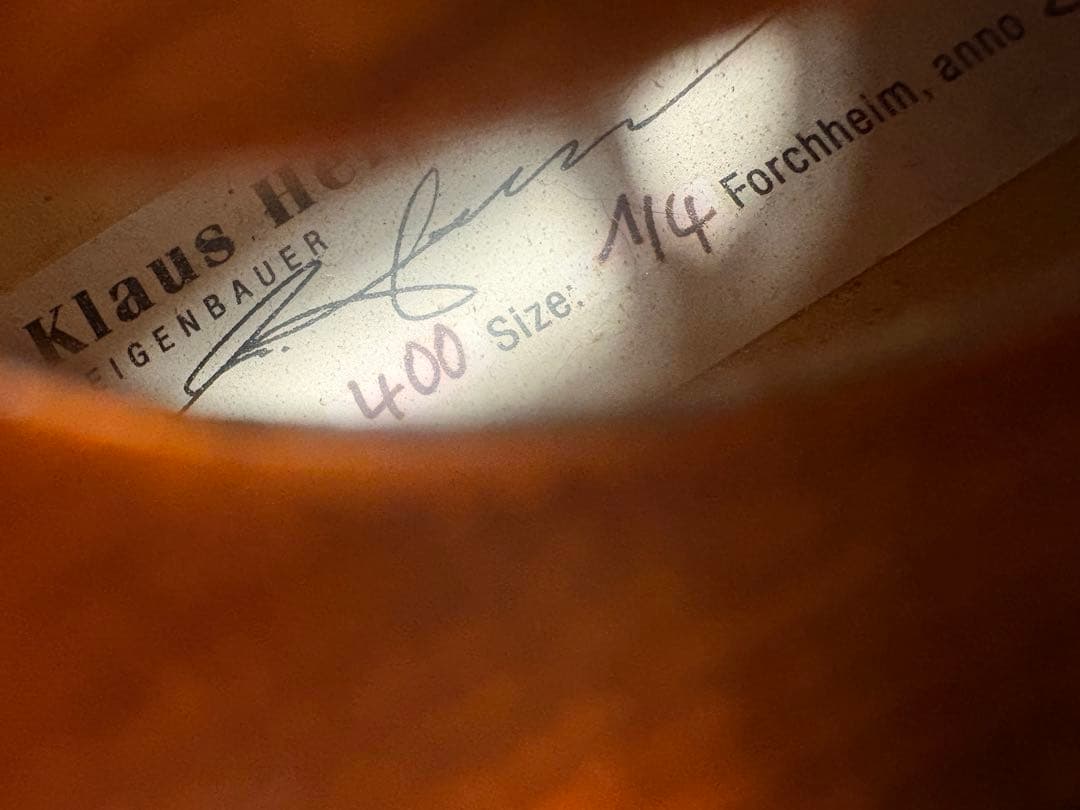 Klaus Heffler No.400 1/4 バイオリン ドイツ製　子ども用