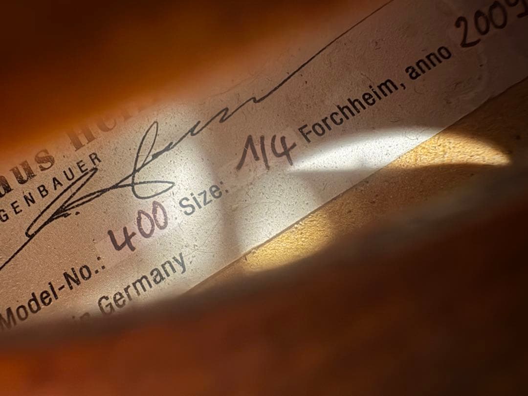 Klaus Heffler No.400 1/4 バイオリン ドイツ製　子ども用