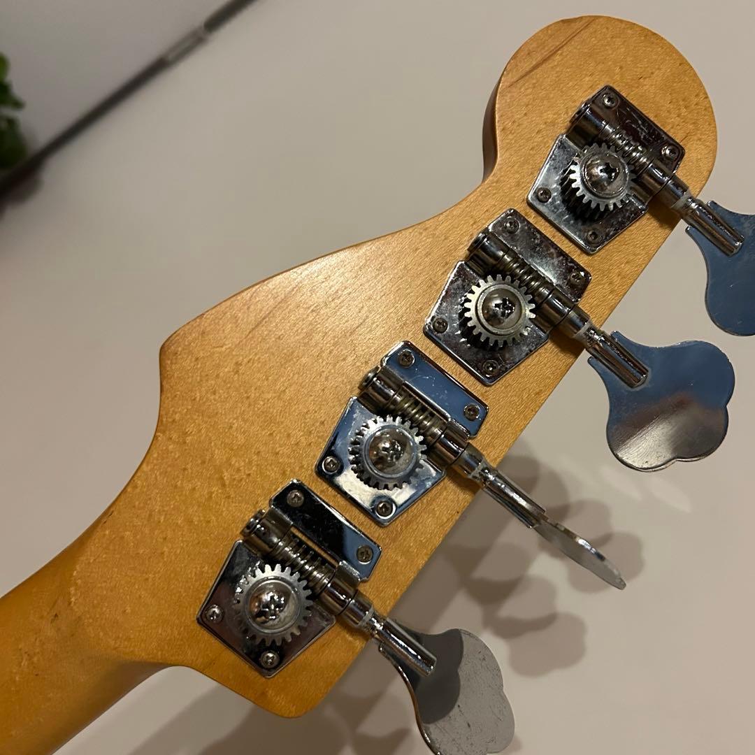 Juno ジャズベースタイプ赤メタリック　リアピックアップハム化‼︎‼︎