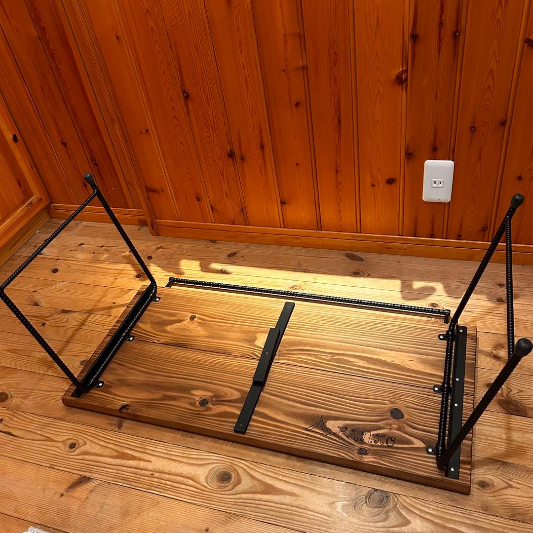 No.554 アイアンローテーブル オルテガテーブル　ネイティブ柄