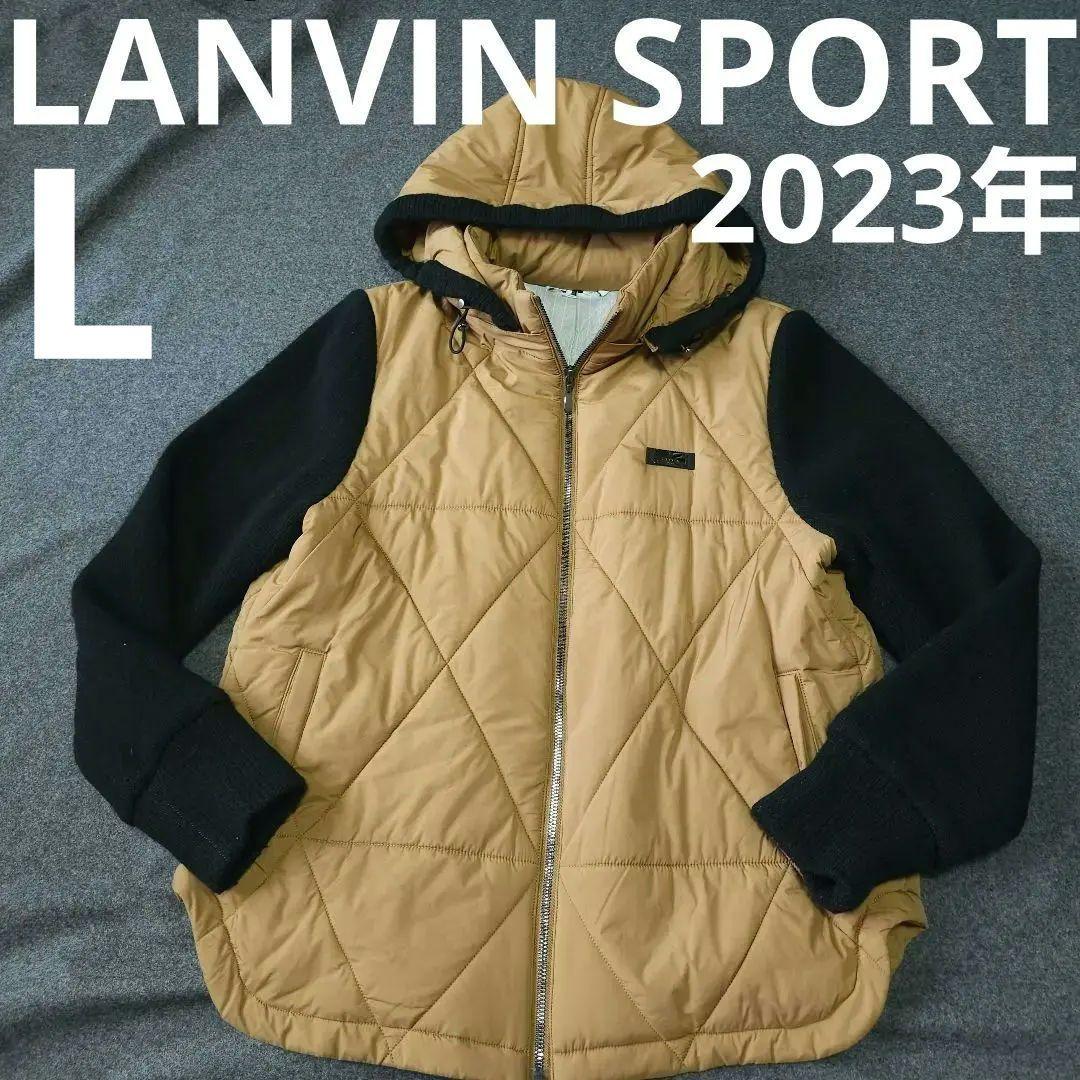 【ランバンスポール】2WAY 人気ラバーロゴ 長袖ゴルフ中綿ブルゾンジャケットL