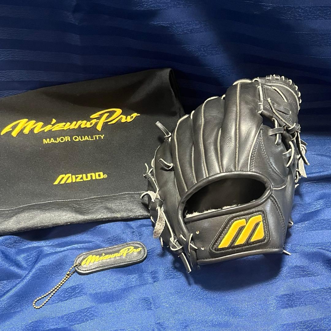 ミズノプロ 硬式グローブ 仁志モデル　坪田信義名人作　Mマーク　希少品　黒