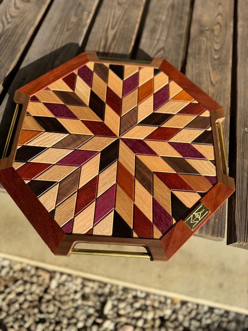 オルテガ柄サイドテーブル　NO.14