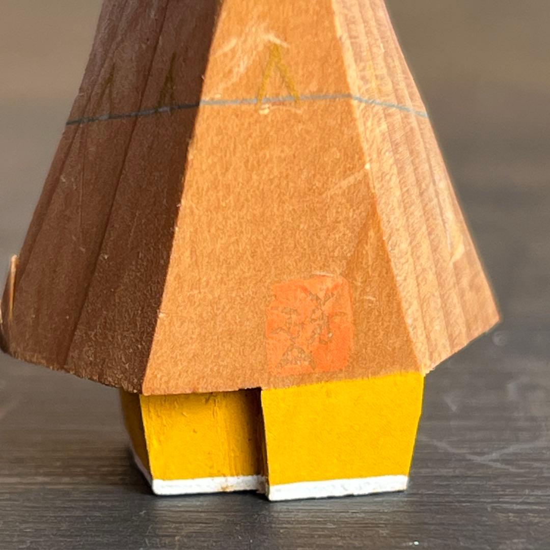 木彫りゆきんこ 芳雲作 民藝 雪人形 ござぼうし 郷土玩具 農民美術 一刀彫