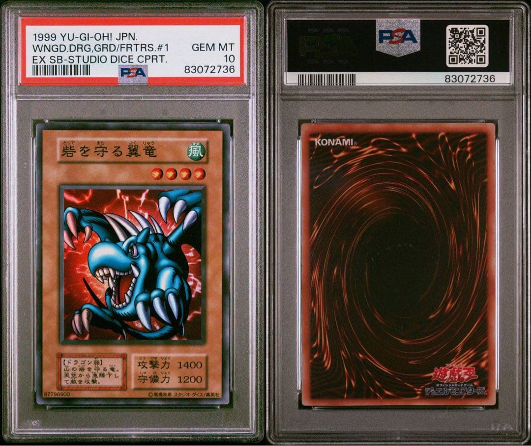 【鑑定品　psa10】　極美品　世界に11枚　砦を守る翼竜　初期　スーパーレア