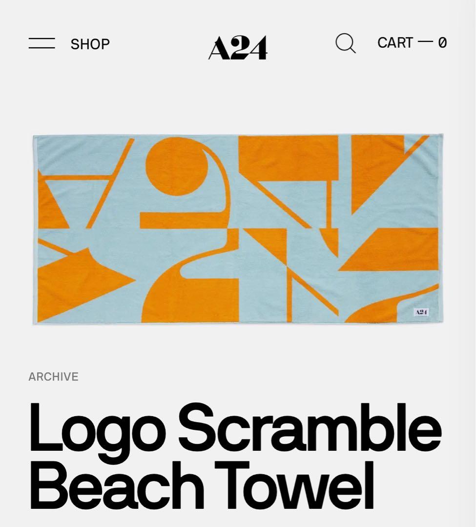 A24 ロゴスクランブル バスタオル
