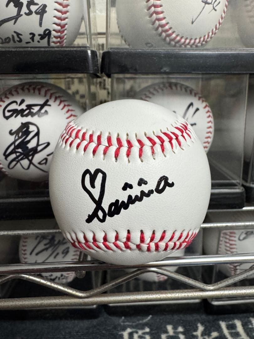 お笑いタレント 明石家さんま 直筆サインボール 英語サイン 生きてるだけで丸儲け