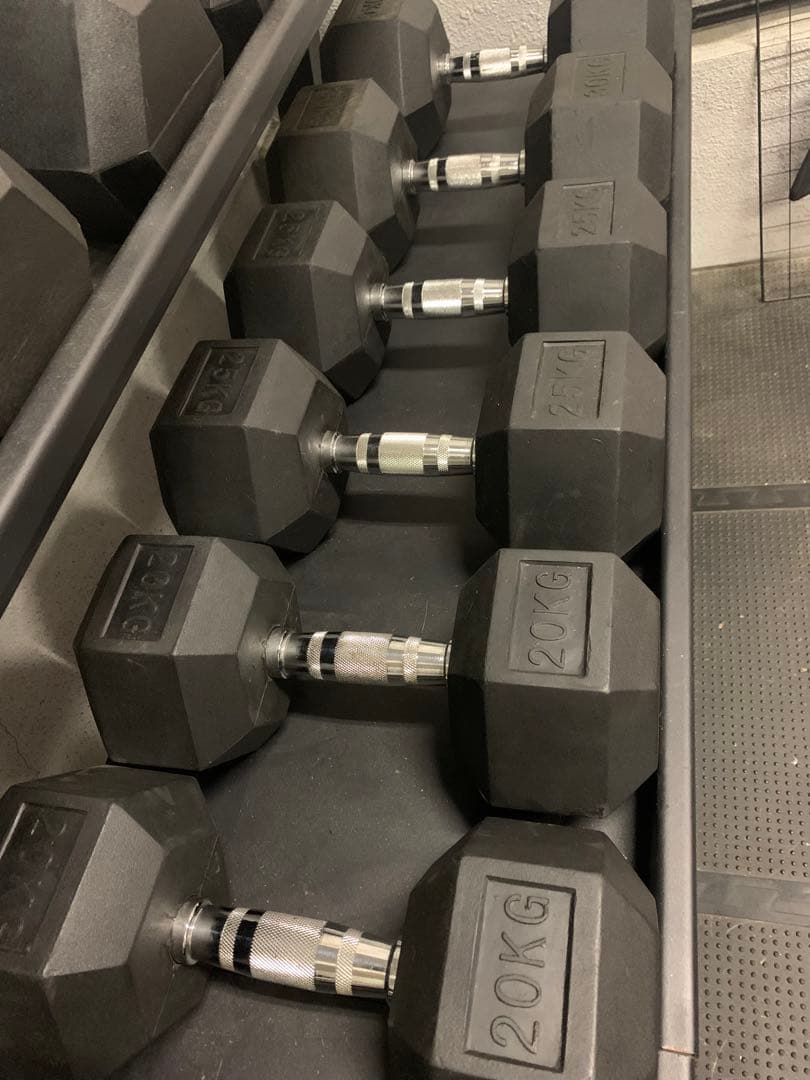 ヘックスダンベルセット25kg30kg 。六角ダンベル。