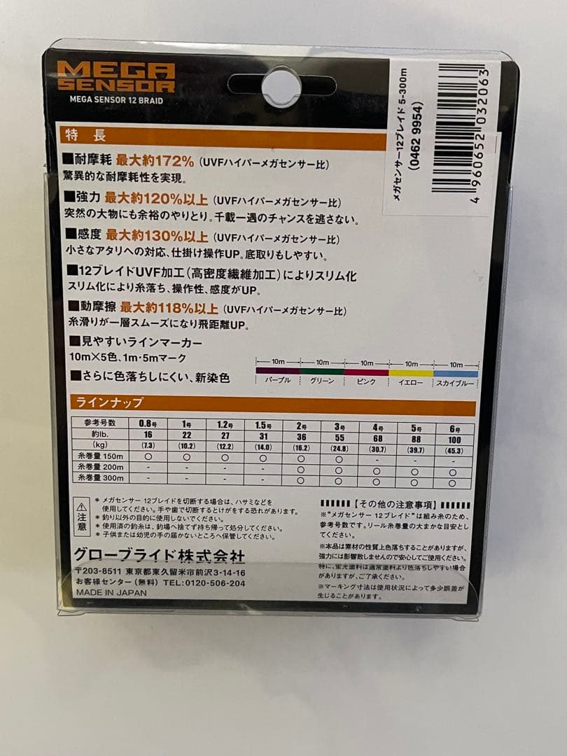 ダイワ　メガセンサー　￼12ブレイド 300m 5.0号　新品￼