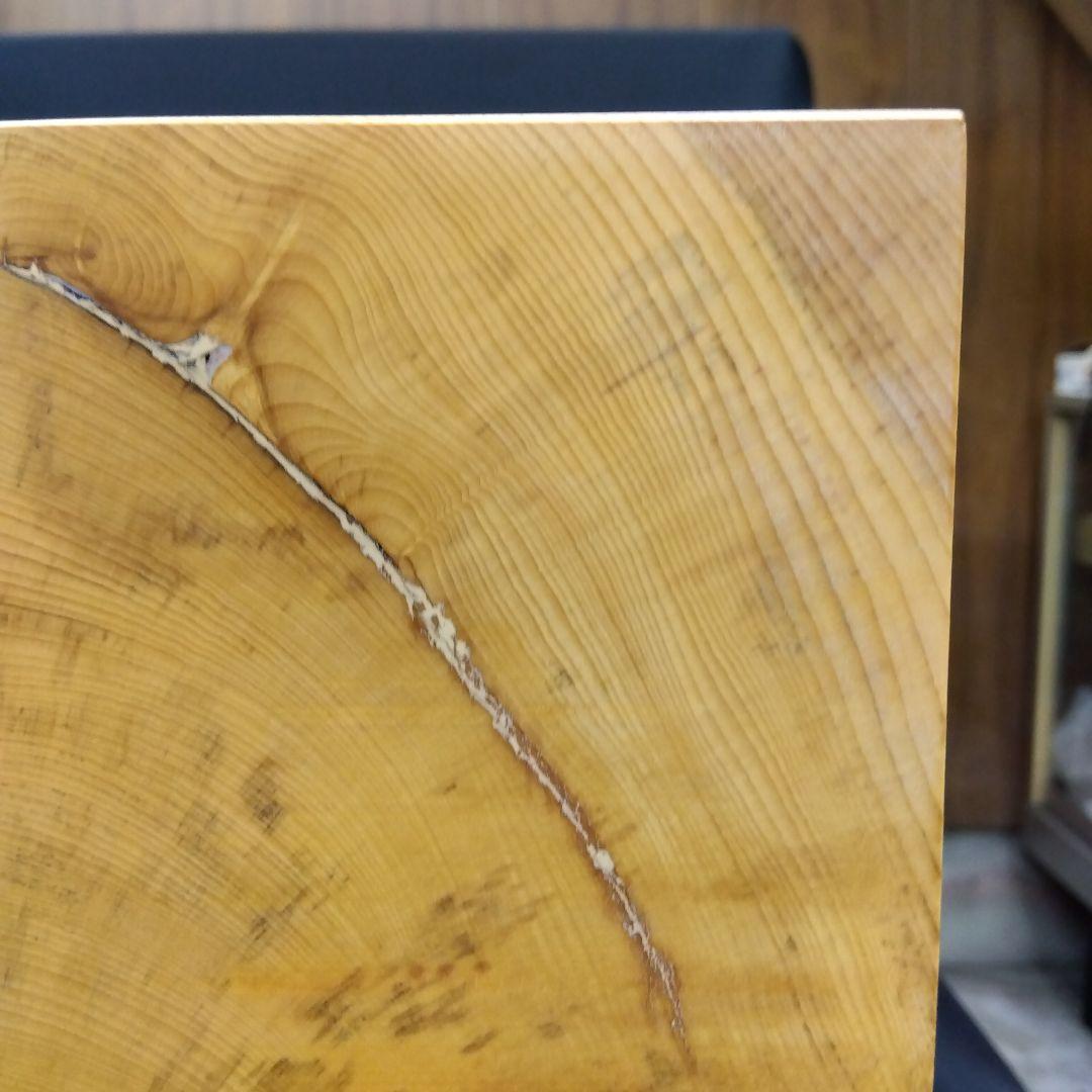 【国産　本榧　4寸碁盤　木表　脚なし】