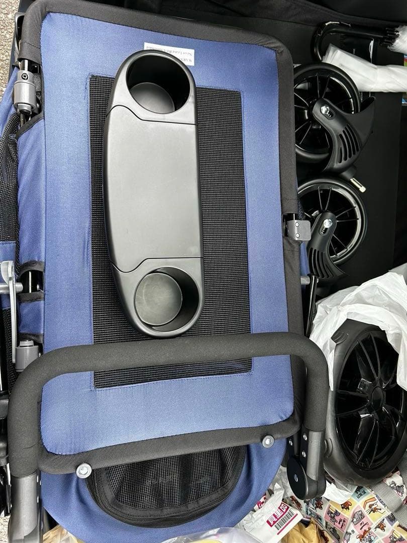 ペットキャリー　カート 犬　猫　ネイビー　美品