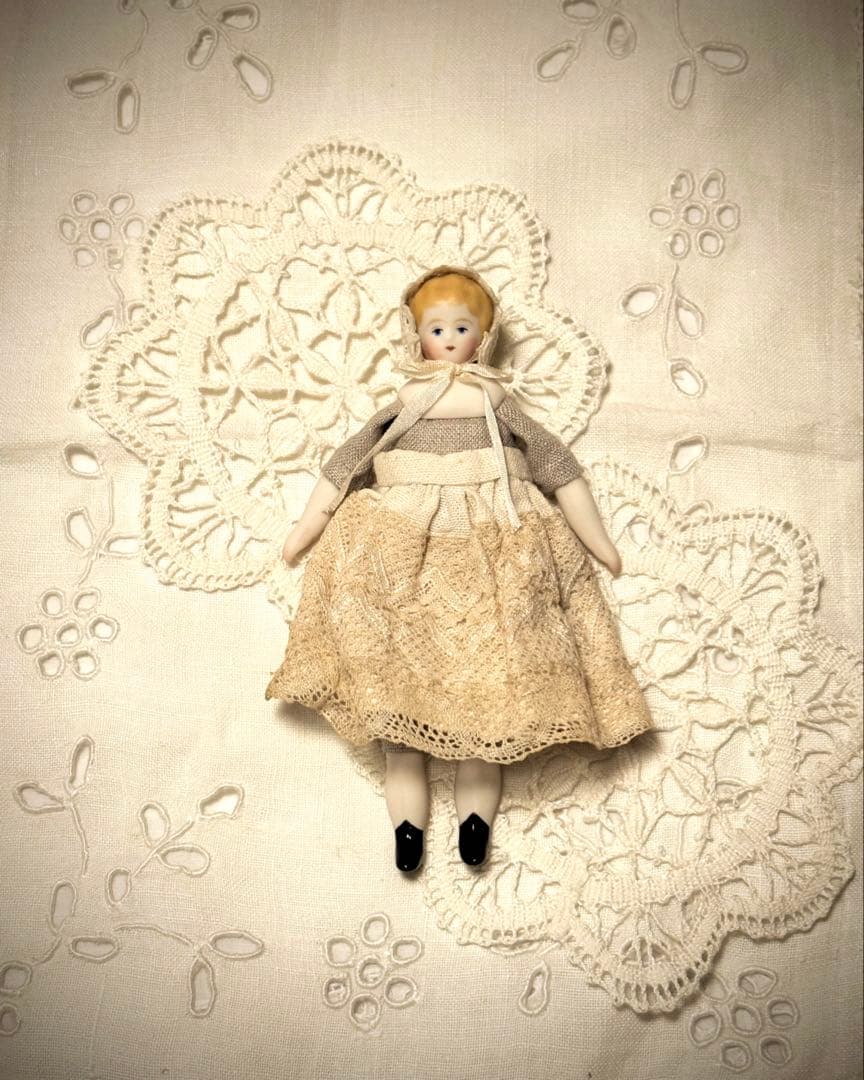 チャイナヘッドドール*パリアンドール*ミニチュア13.5cm*ブロンドヘア