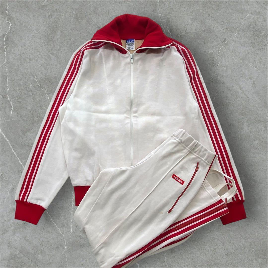 80s デサント製 adidas アディダス セットアップ トラックジャケット