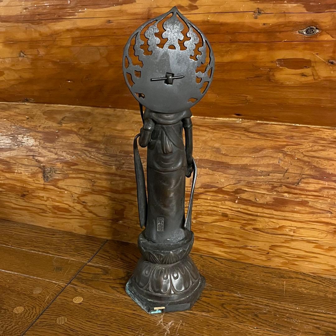 ★希少【聖観音菩薩立像】鋳物師 常雲造仏像 39cm 御利益 観音様