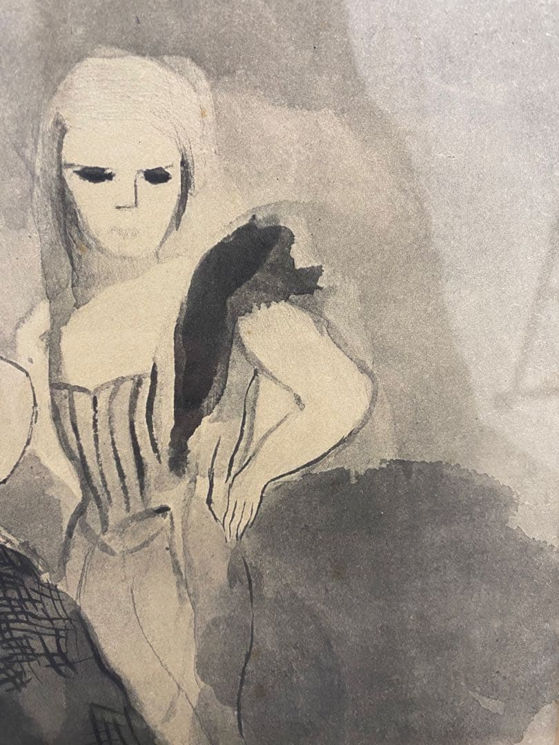 『ダンスの対話より』 / マリー・ローランサン / 直筆サイン 額装 リトグラフ