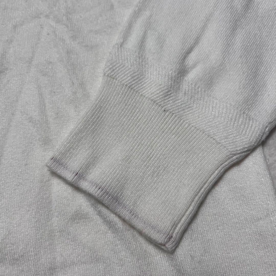 BRIEFING バイカラー ニット セーター M グレー×ホワイト