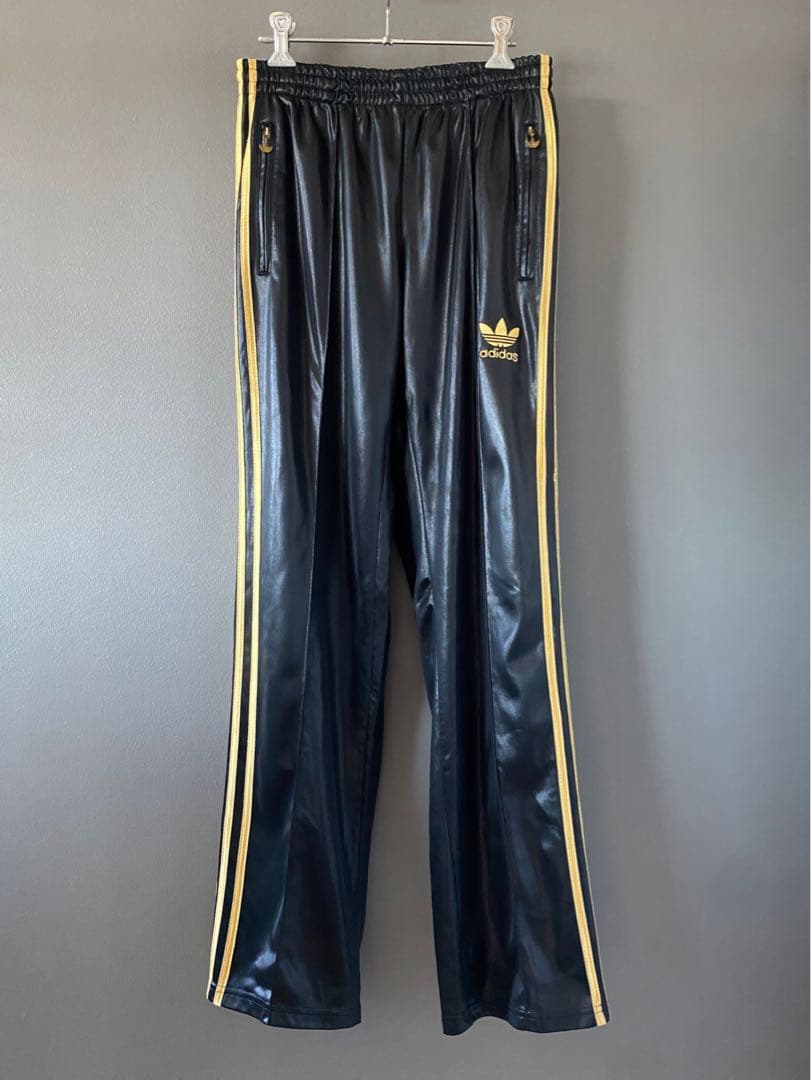 古着 adidas アディダス ジャージ 黒 ラフパンツ 美品
