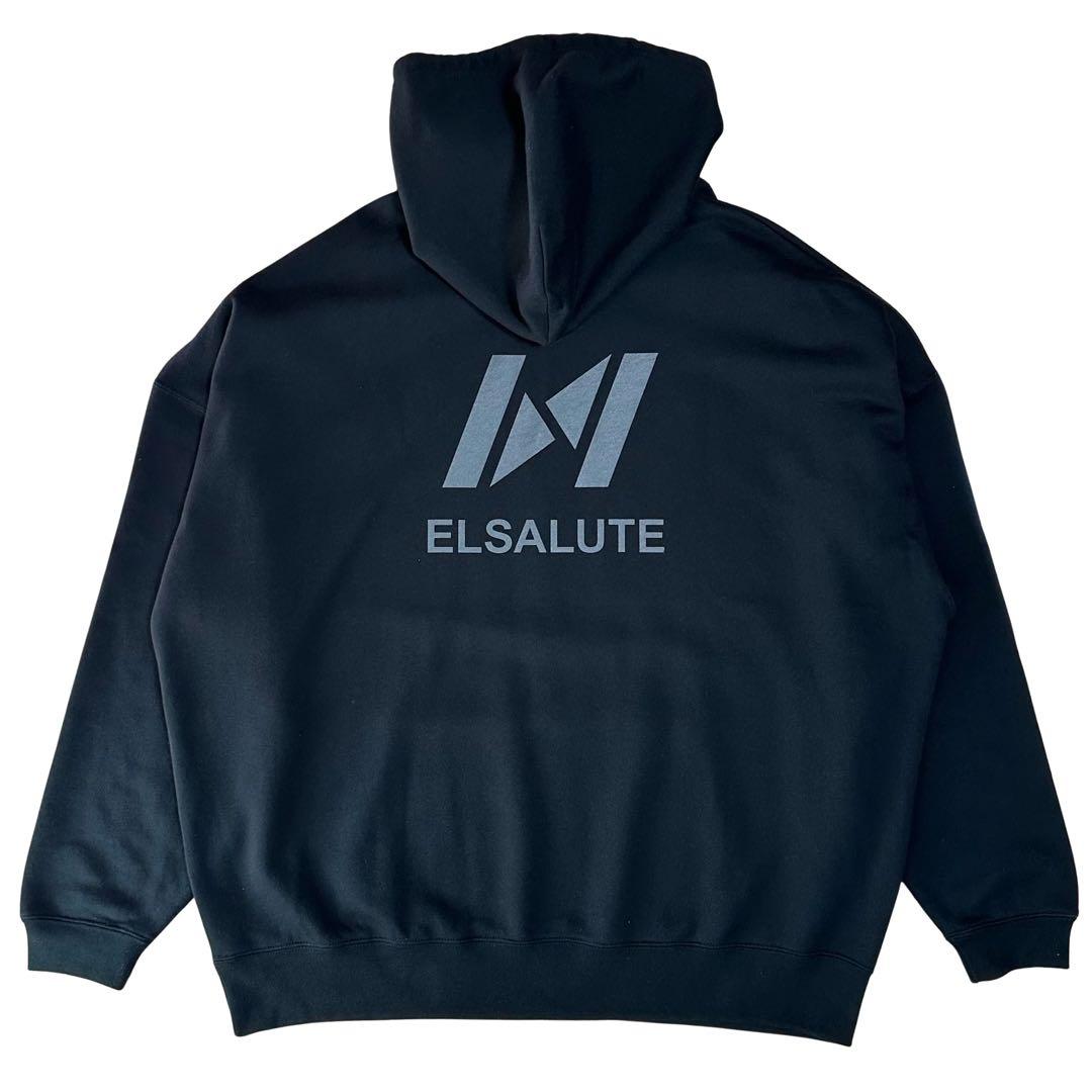 黒ちゃん様用　ELSALUTE HOODIEブラックパーカー LL エルサルーテ