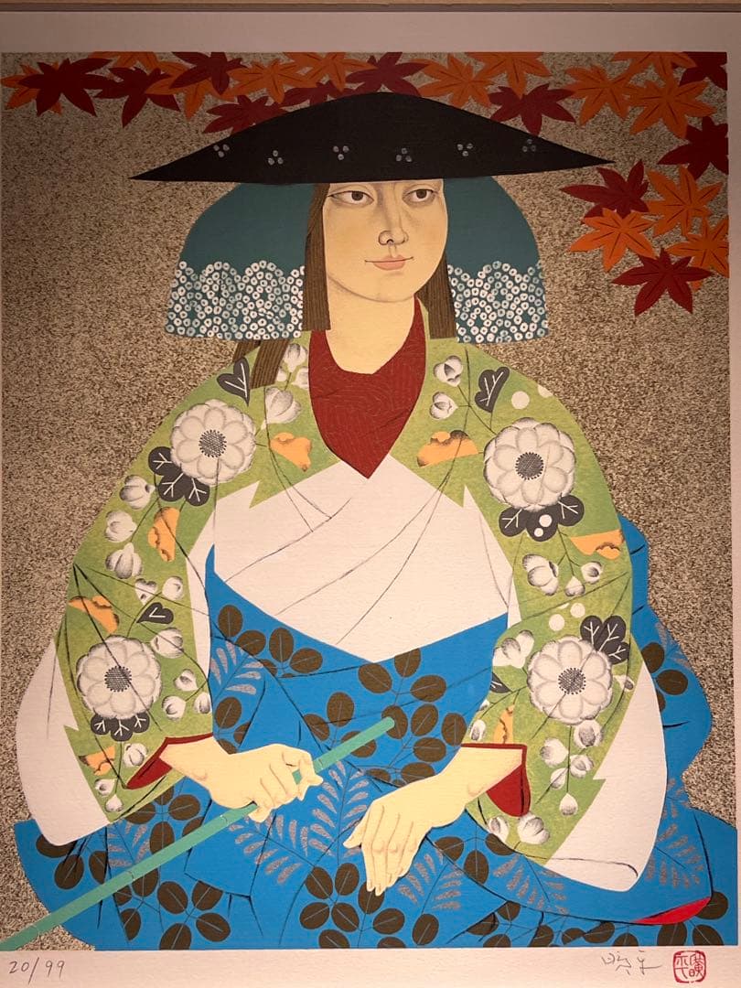 森田曠平【美人画】　【春夏秋冬-秋】lithograph 99限定