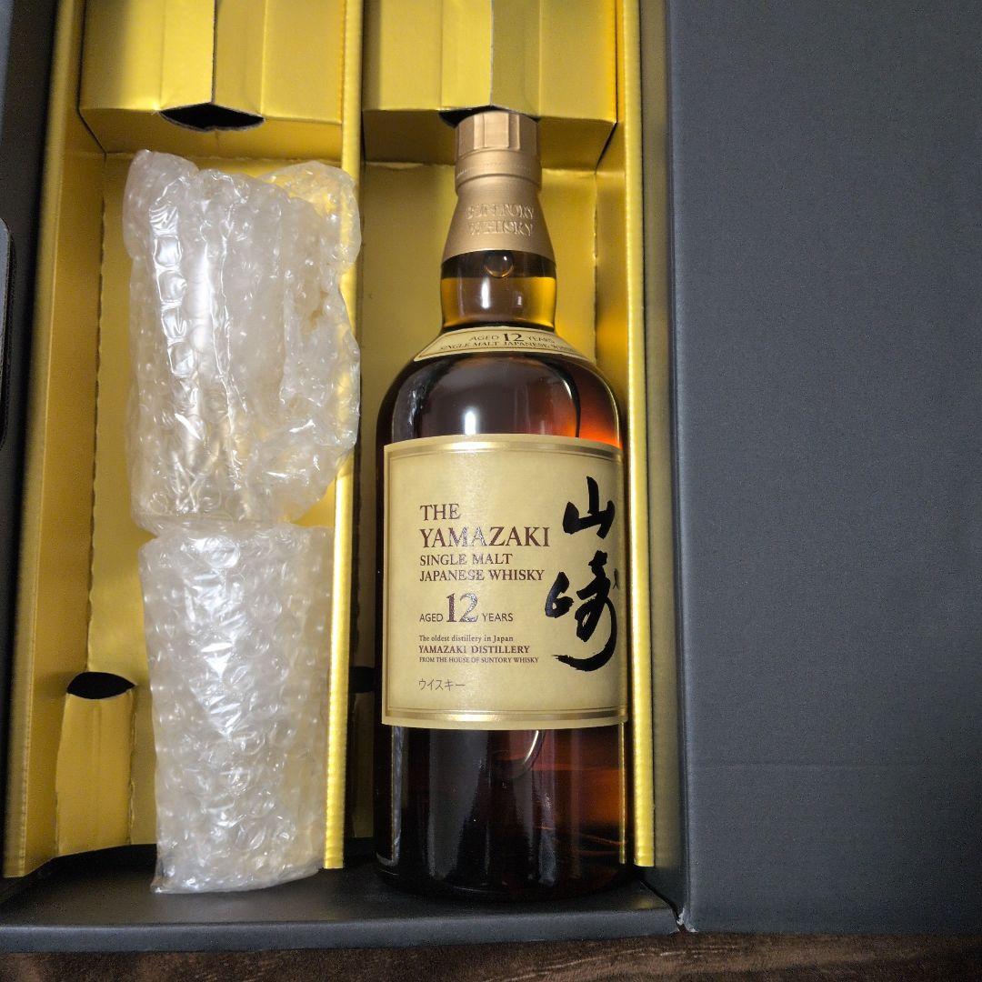 p*1様 山崎 12年 ウイスキー、グラスセット　未開封