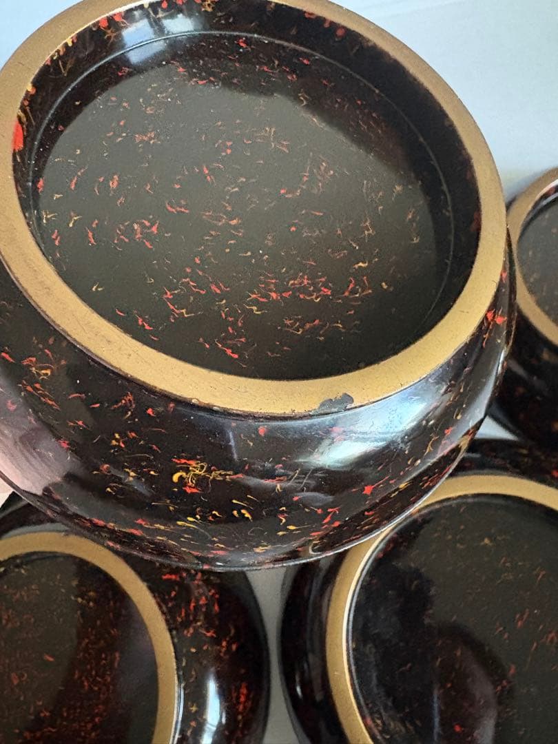 輪島塗漆器　椀　内桐巻繪　菓子椀　 拾人前入　蒔絵　10客　訳あり