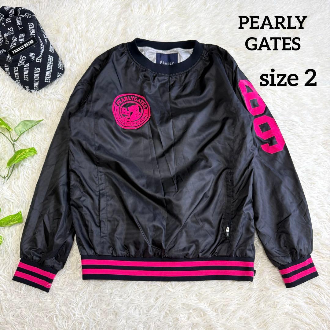 【パーリーゲイツ】美品 スニード ブラック ピンク 2サイズ レディース