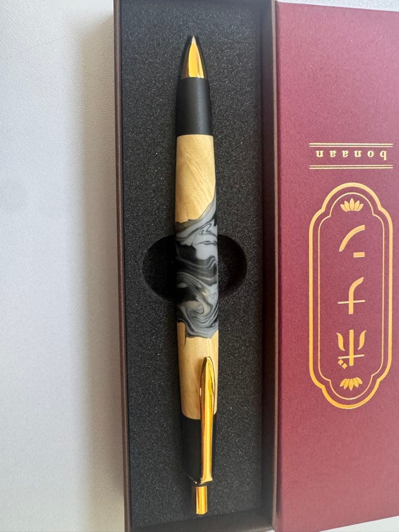 【新品・未使用】ボナンペン シャープペンシル（レジンウッド・土星／真鍮金具）