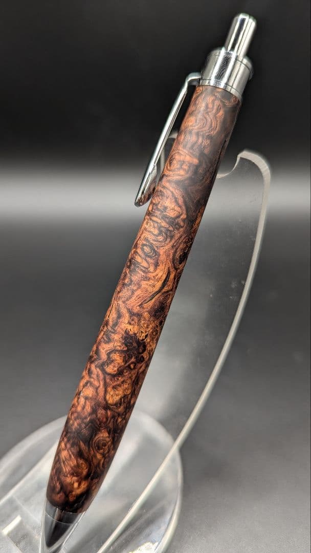 327ペン工房翌檜　超極上　ホンジュラスローズウッド　瘤杢　木軸シャーペン