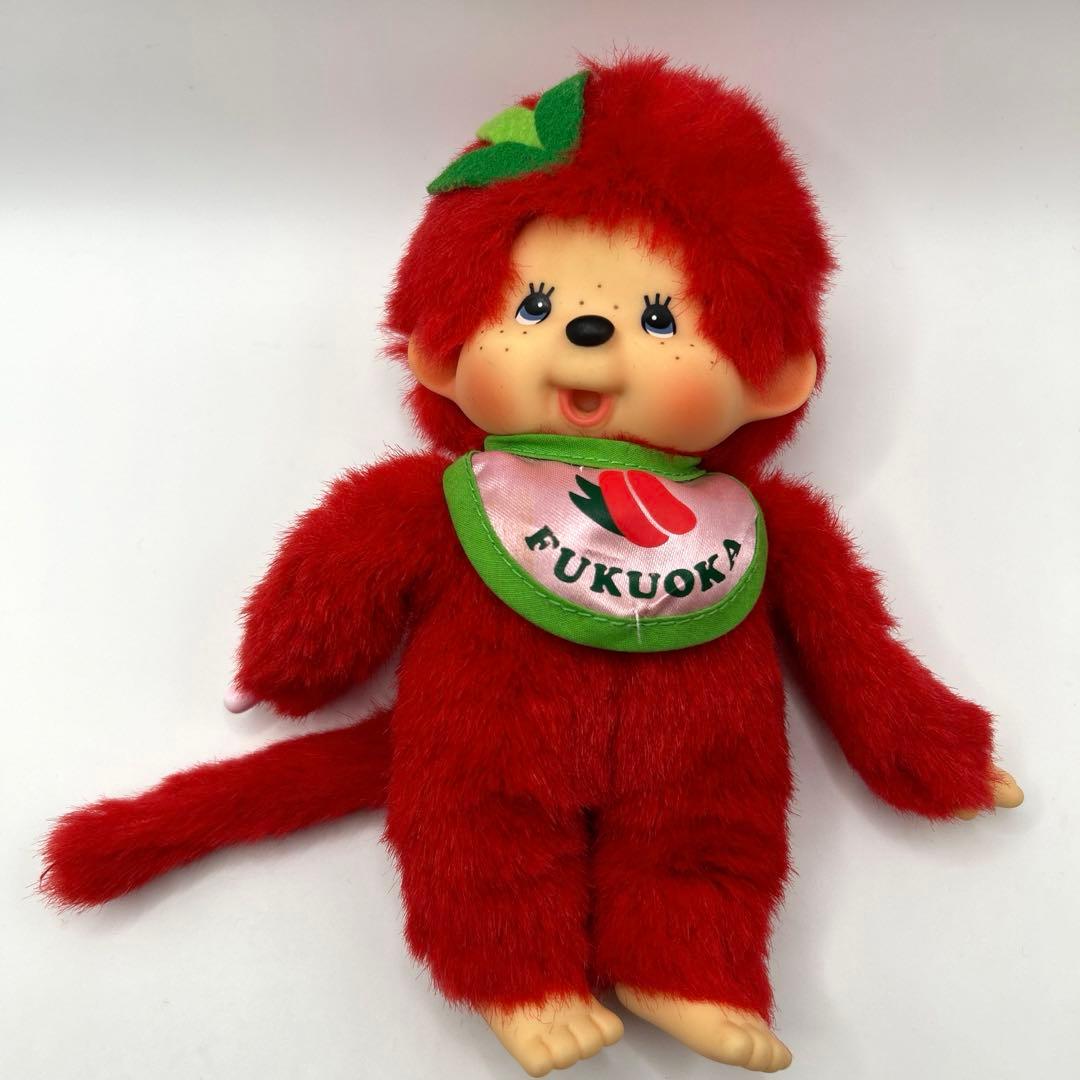 ご当地モンチッチ　明太子　福岡限定　セキグチ　ぬいぐるみ　さる　猿　赤　廃盤