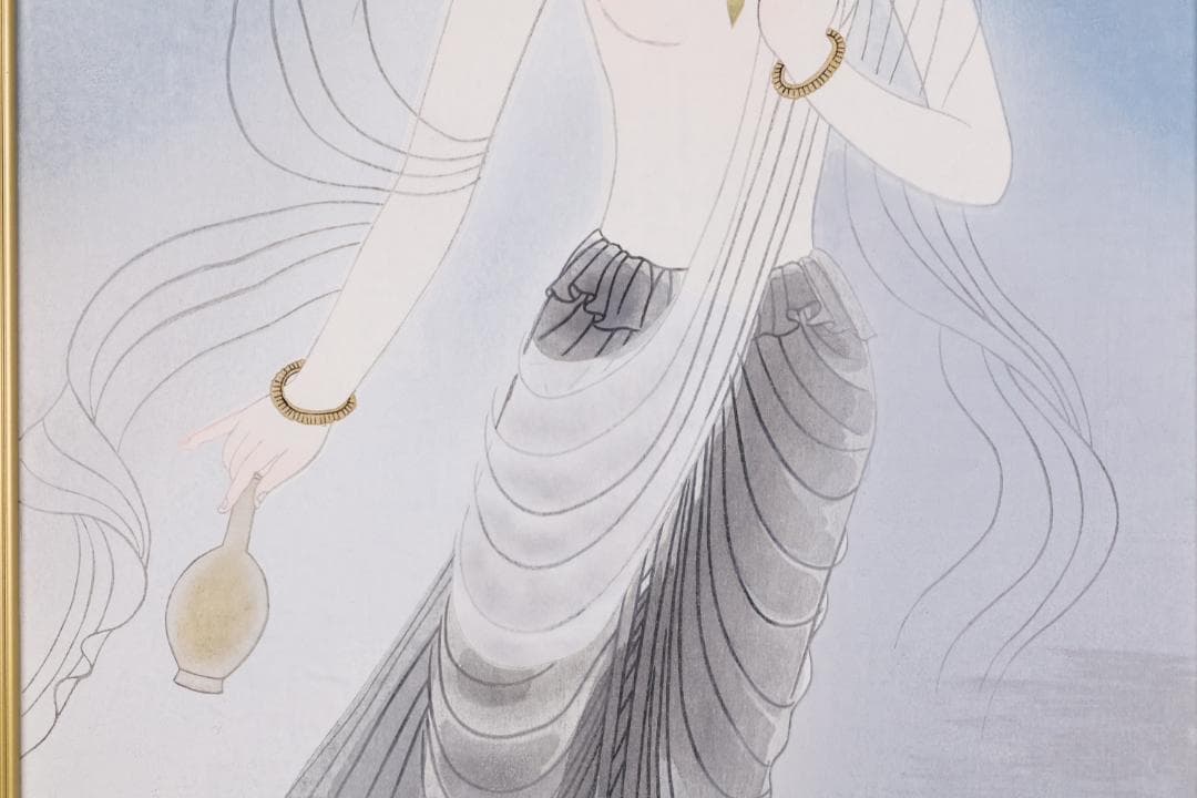 平和祈念館　伝統手摺木版画　小倉遊亀 筆 「 観自在 」 99/150