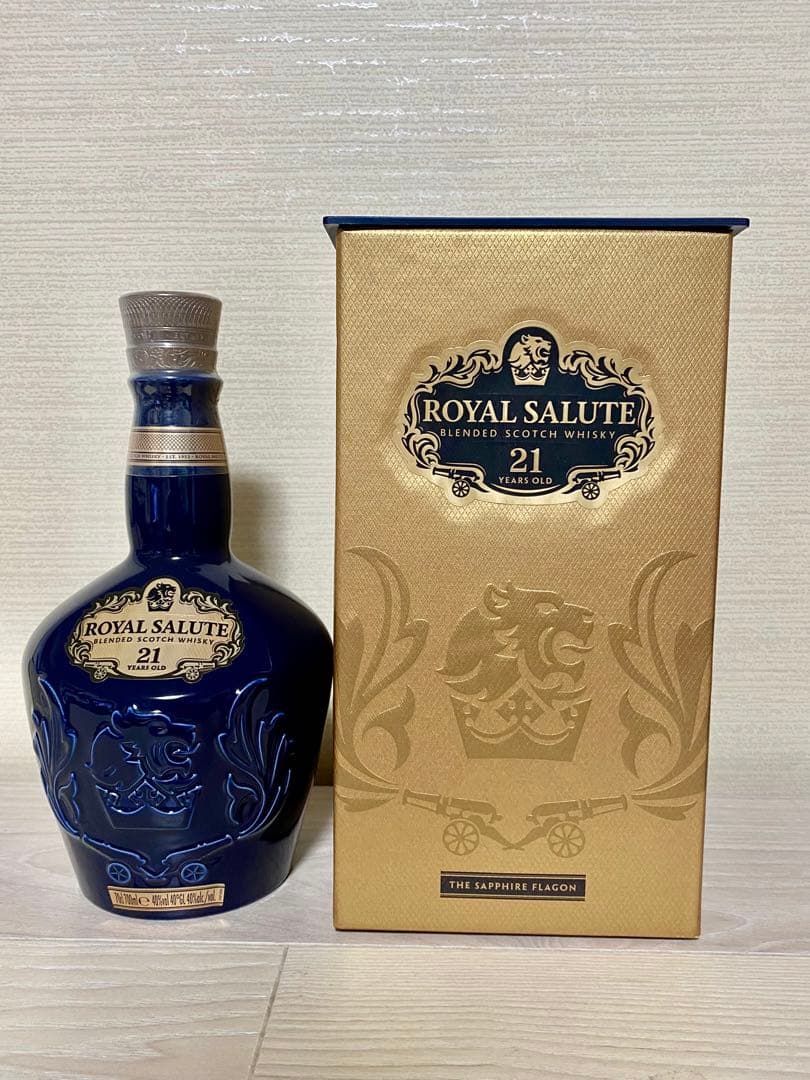 お値引き終売品！ロイヤルサルート 21年 ★サファイアフラゴン　箱あり　未開封！
