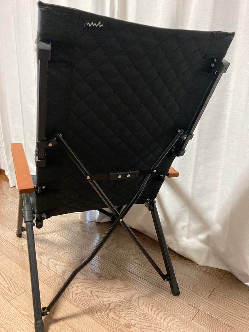 高背折りたたみ椅子 ブラック