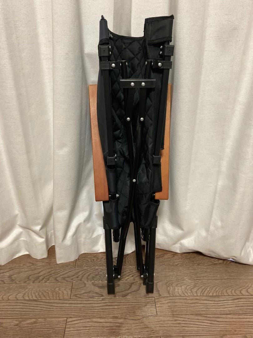 高背折りたたみ椅子 ブラック