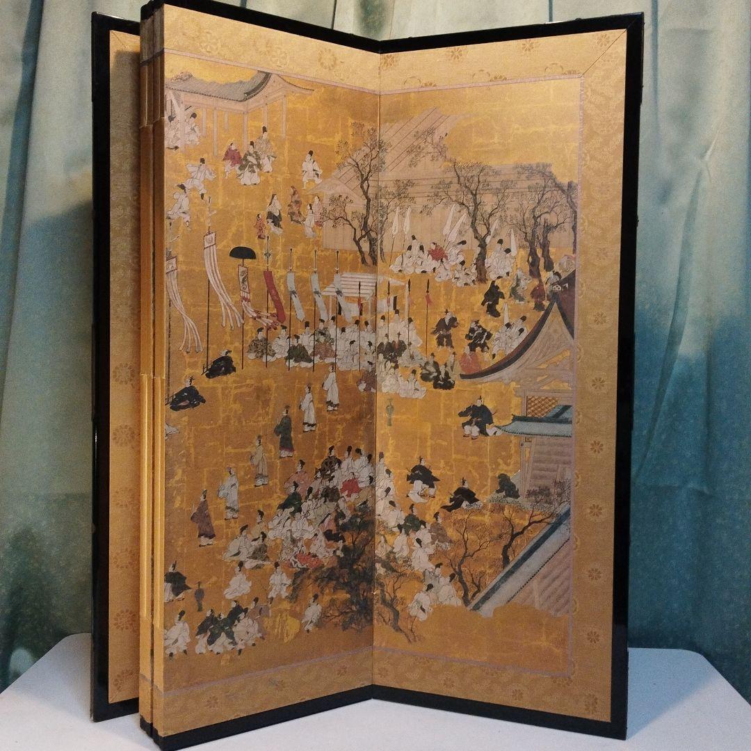 明治天皇御即位式図屏風　ネルソンアトキンス美術館蔵　1990年 複製　屏風