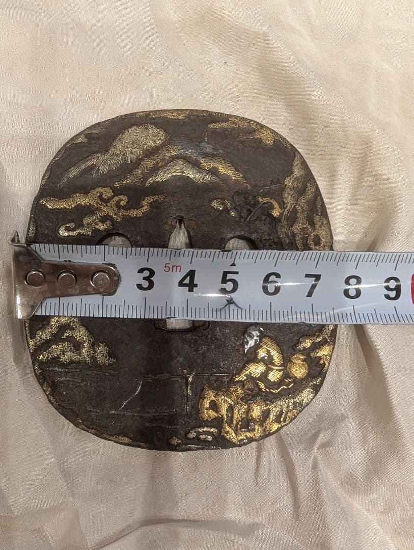 日本刀　鉄　鍔(つば)　鉄地鍔