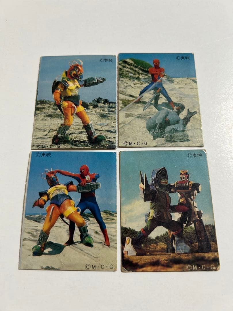 昭和レトロ　スパイダーマン　実写版　カード4枚　当時品