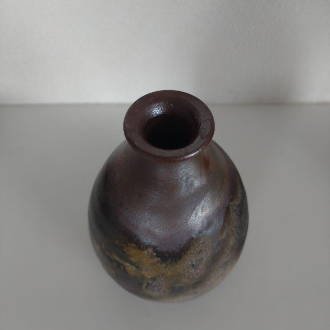 60・備前焼　徳利　ぐい呑　お猪口　五郎辺衛　一輪挿し　新品未使用　共箱　共布