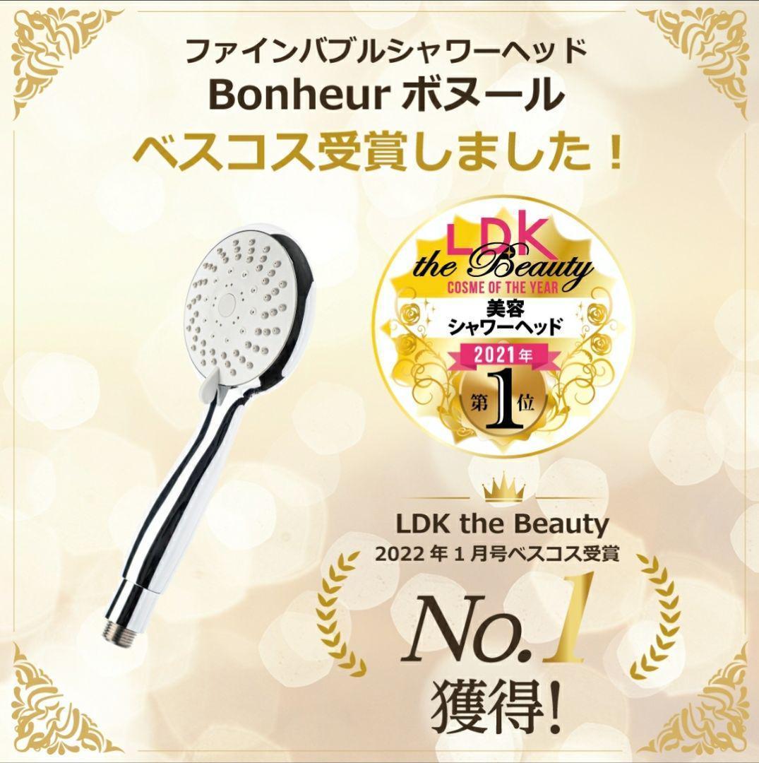 【アクアビュル】ボヌール　アルファ　ウルトラファインバブル　美容シャワーヘッド