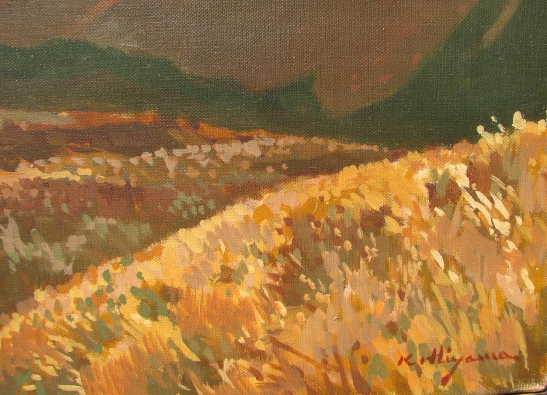 東京芸大小磯教室主要作家,檜山健三「駒ヶ岳」F10号油彩,日本の原風景