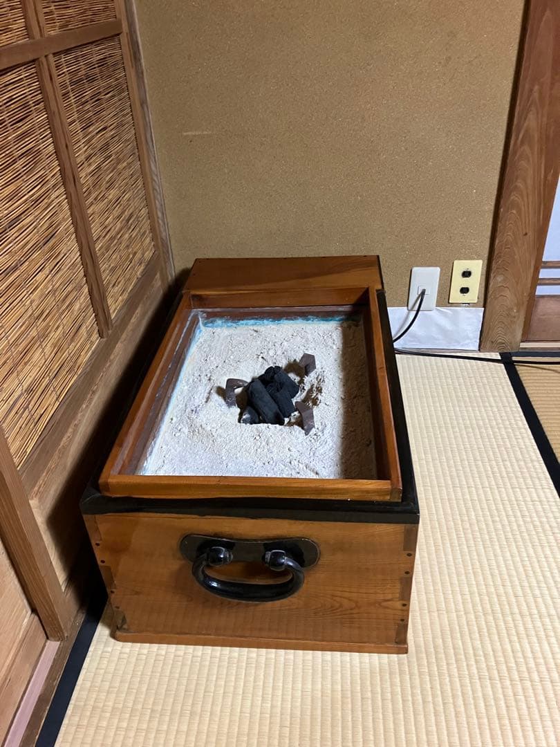 木製火鉢 引き出し付き