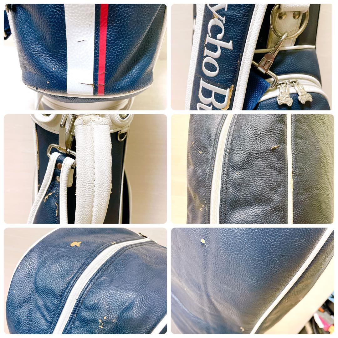 サイコバニー キャディバッグ ゴルフバッグ　 9.5型 6分割 ネイビー