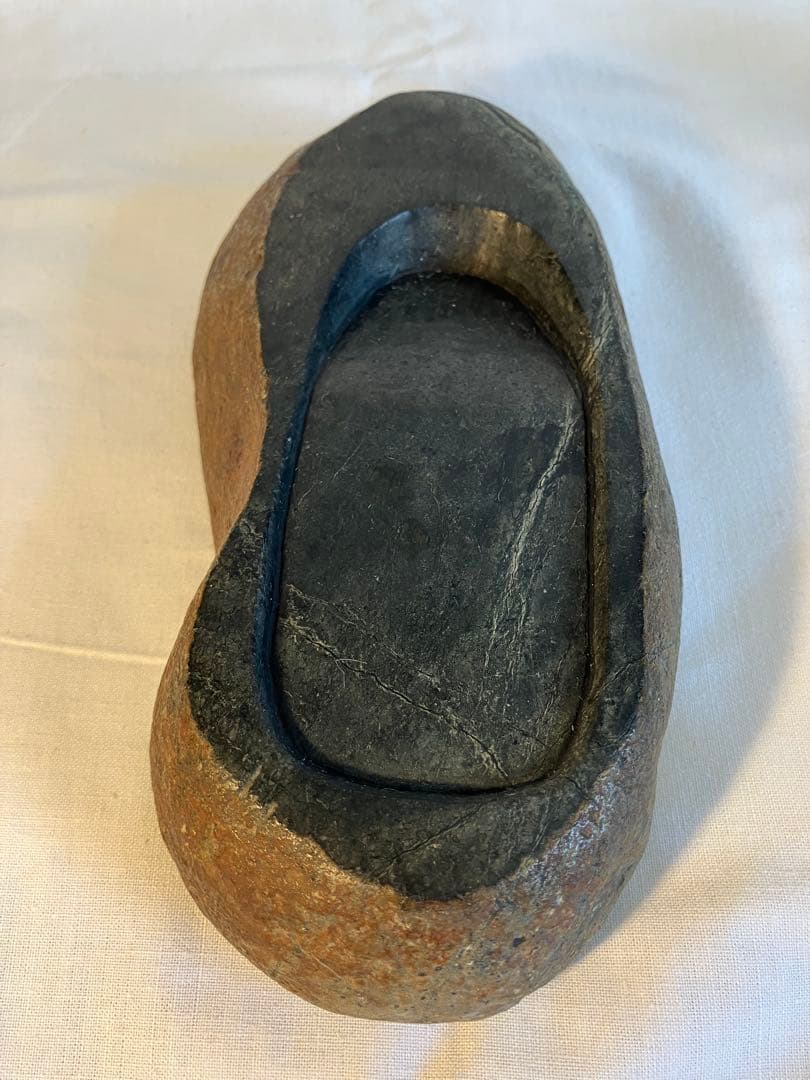 沓形の硯 文房四宝 書道具 自然石
