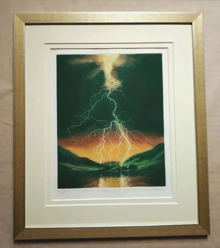 特価◯絵画 カラー銅版画 額装品