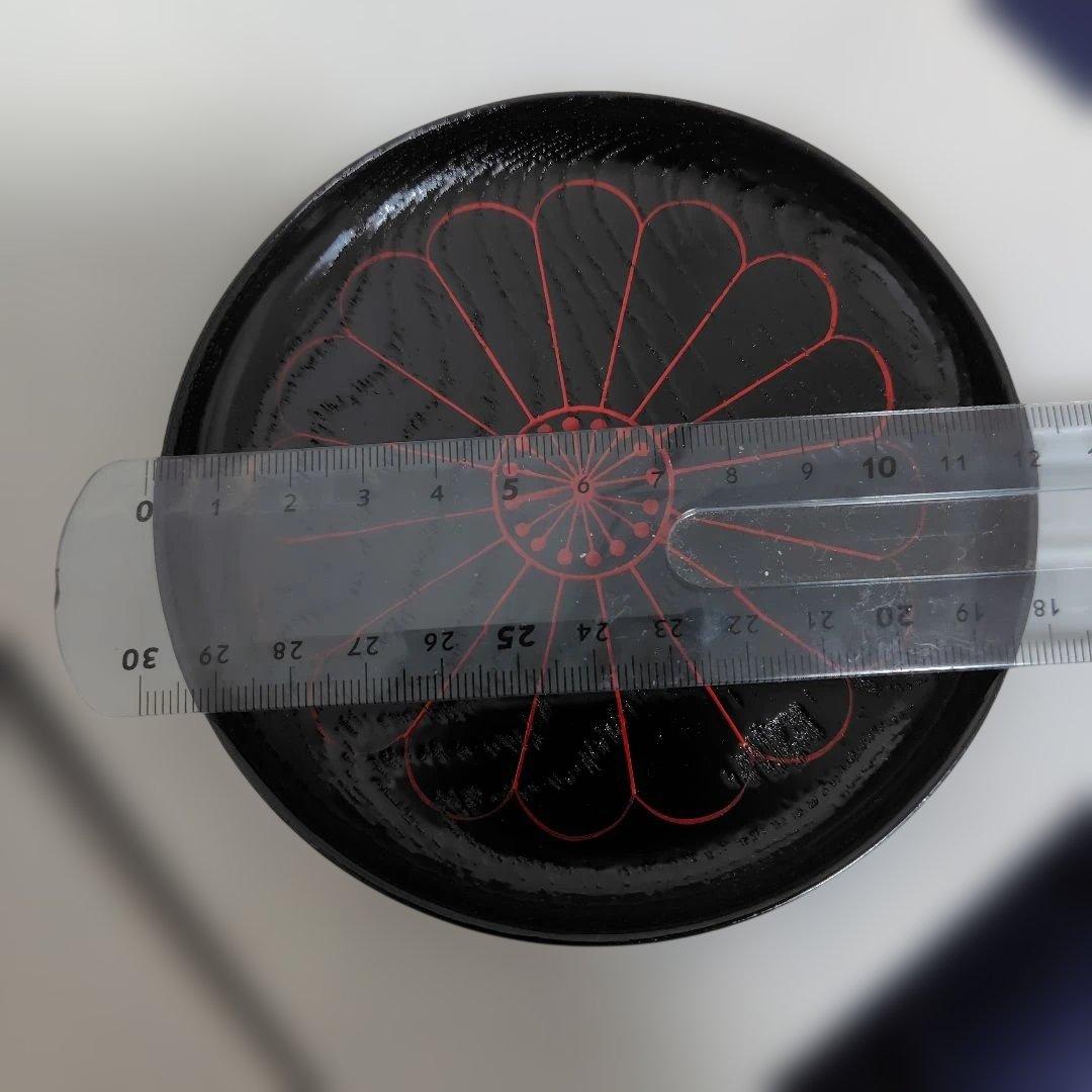 新品✾平安象彦②大原菊 銘々皿 黒 5枚 漆塗り 5客 桐箱