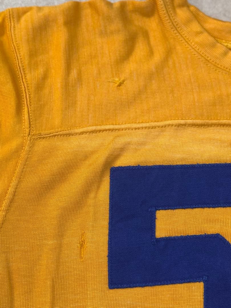 50's フットボールT コットン100% チューブボディ　ビンテージ